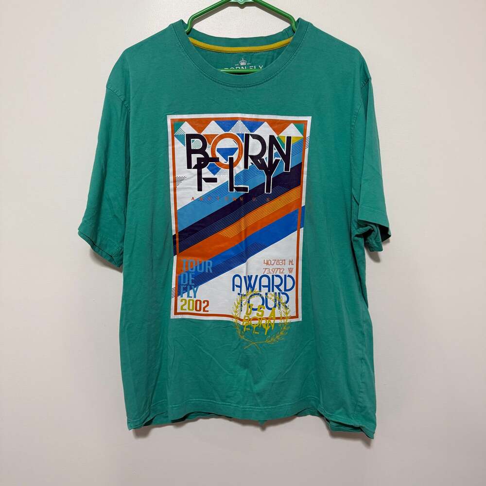 Born Fly Tour De 2002 Hip‎ Hop Theme Retro 90s Shirt